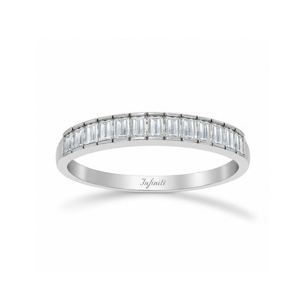 Churumbela Oro Blanco 10k, Canal de Baguettes Zirconia