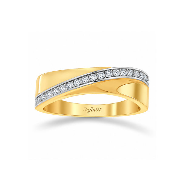 Churumbela Oro 10k, Zirconias Diagonales de 1 mm