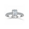 Anillo Oro Blanco 10k- Estilo Belinda con Zirconia