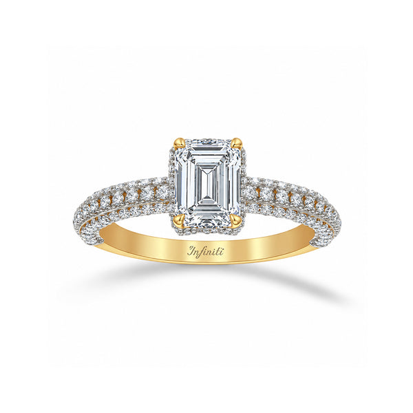 Anillo Oro 10k - Estilo Belinda con Zirconia