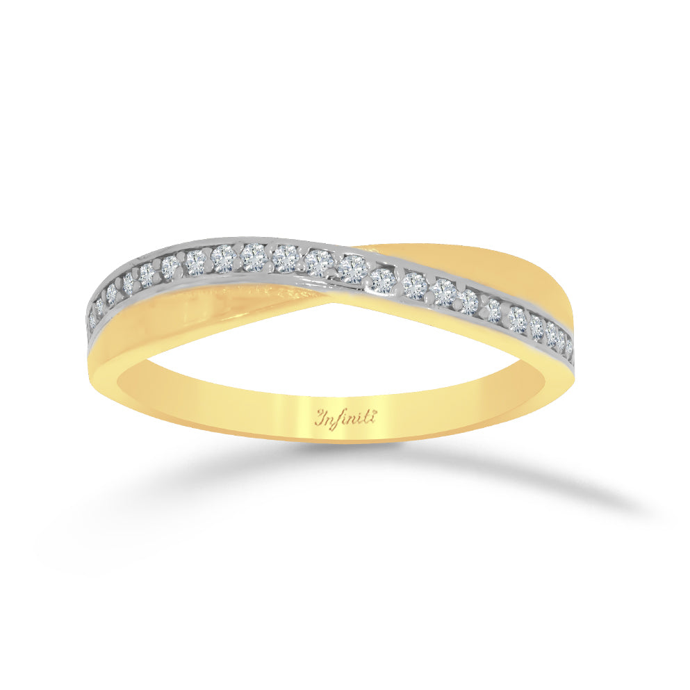 Argolla Oro 10k Infinito con Zirconias 3.75 mm Infiniti Joyas