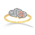 Anillo Oro 10k - XV Años Corazón y Zirconias