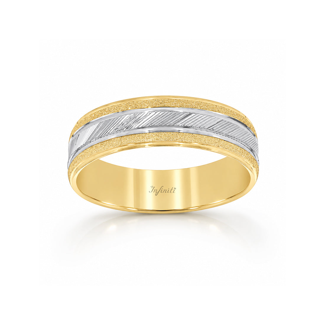 Argolla Oro 10k/14K - Combinada 6 mm