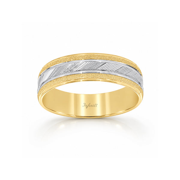 Argolla Oro 10k/14K - Combinada 6 mm