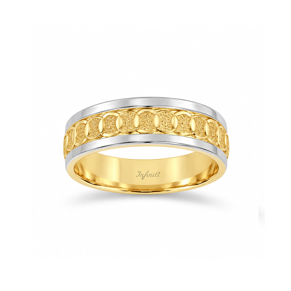 Argolla Oro 10k - Combinada 6 mm
