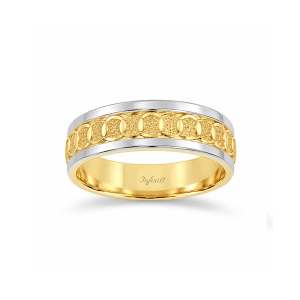 Argolla Oro 10k - Combinada 6 mm
