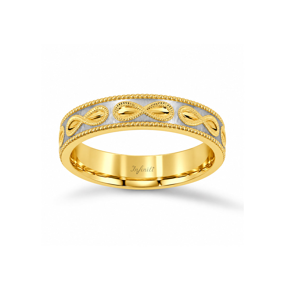 Argolla Oro 10k - Infinitos Combinada 4 mm