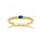 Anillo Oro 10k - Zirconia Azul