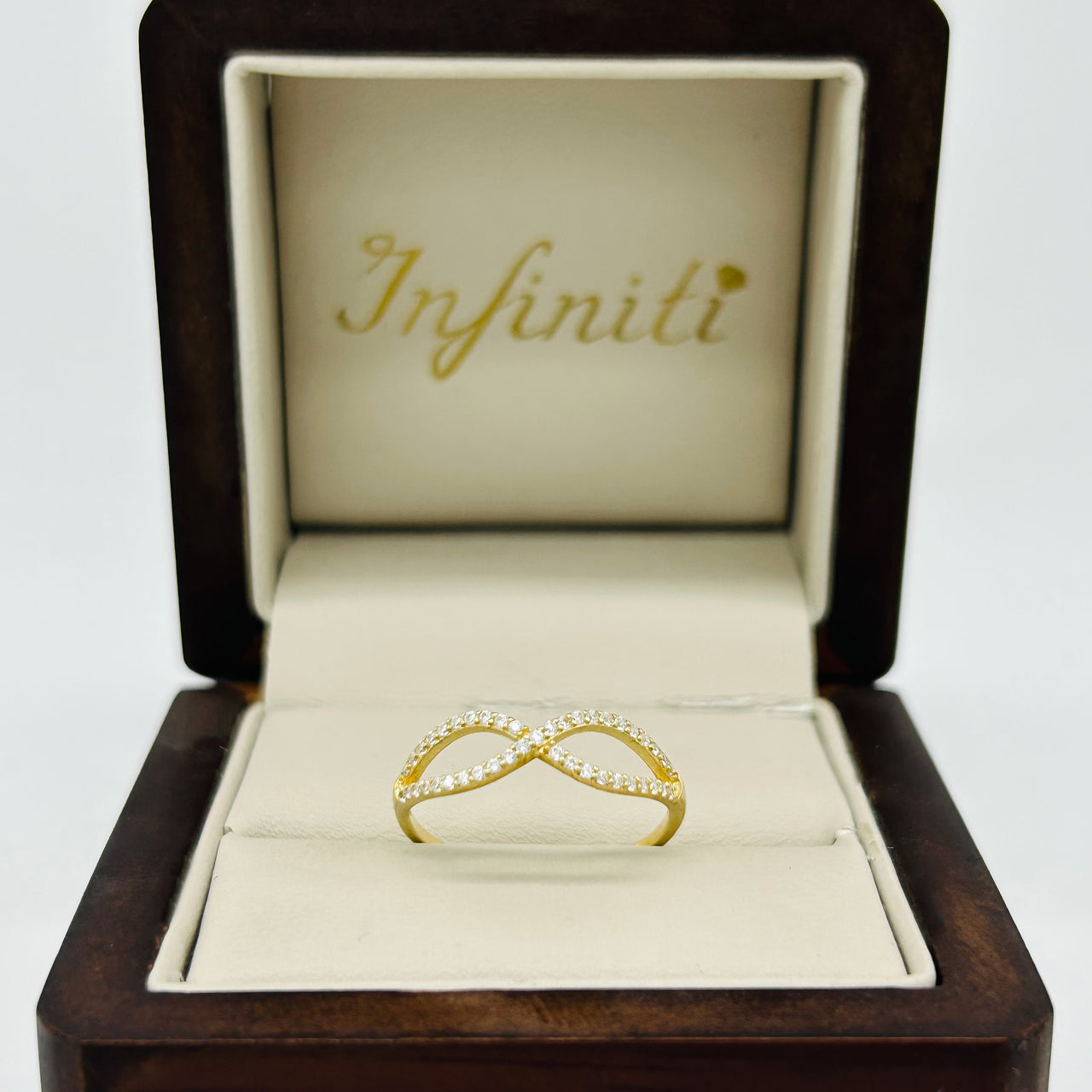 Churumbela Oro 10k - Forma Infinito Zirconias
