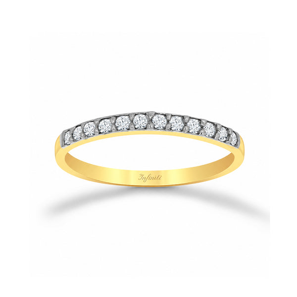 Churumbela Oro 10k - Pavé con Zirconias 2 mm