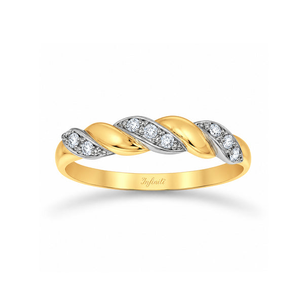 Churumbela Oro 10k Trenzada con Zirconias de 2 mm