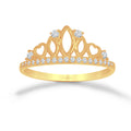 Anillo Oro Amarillo 10k - Corona con Zirconias