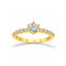 Anillo Oro 10k - Zirconia Central de 5 mm con Laterales