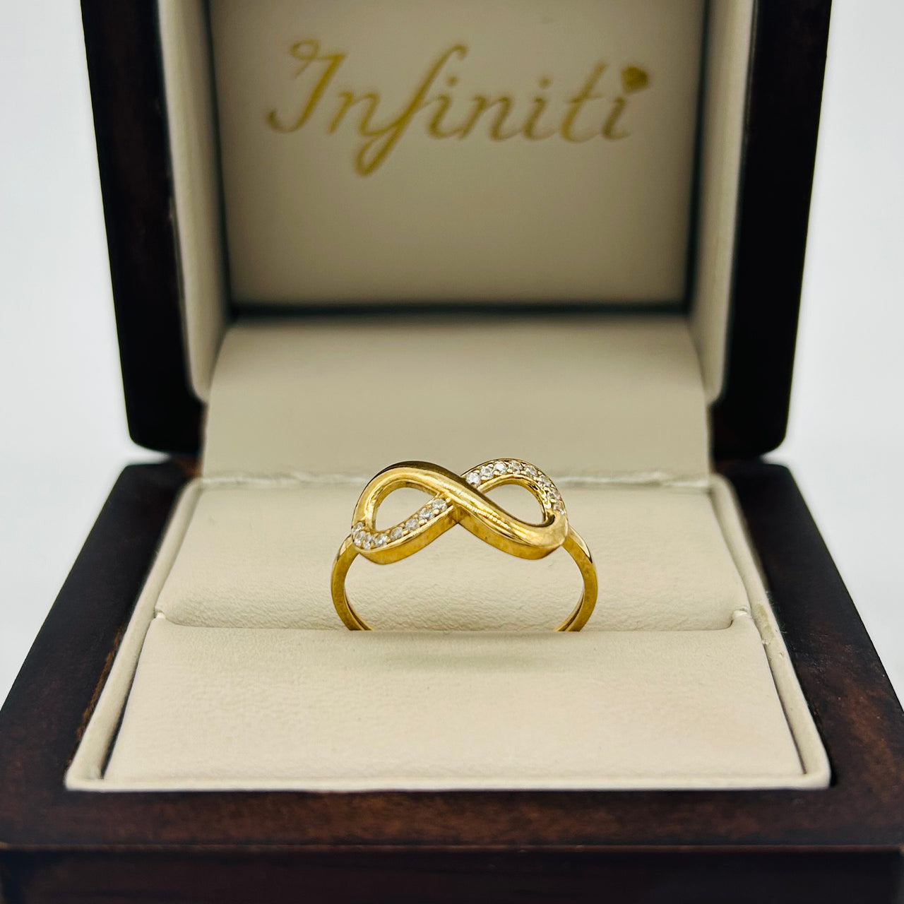 Anillo Oro 10k - Infinito con Zirconias