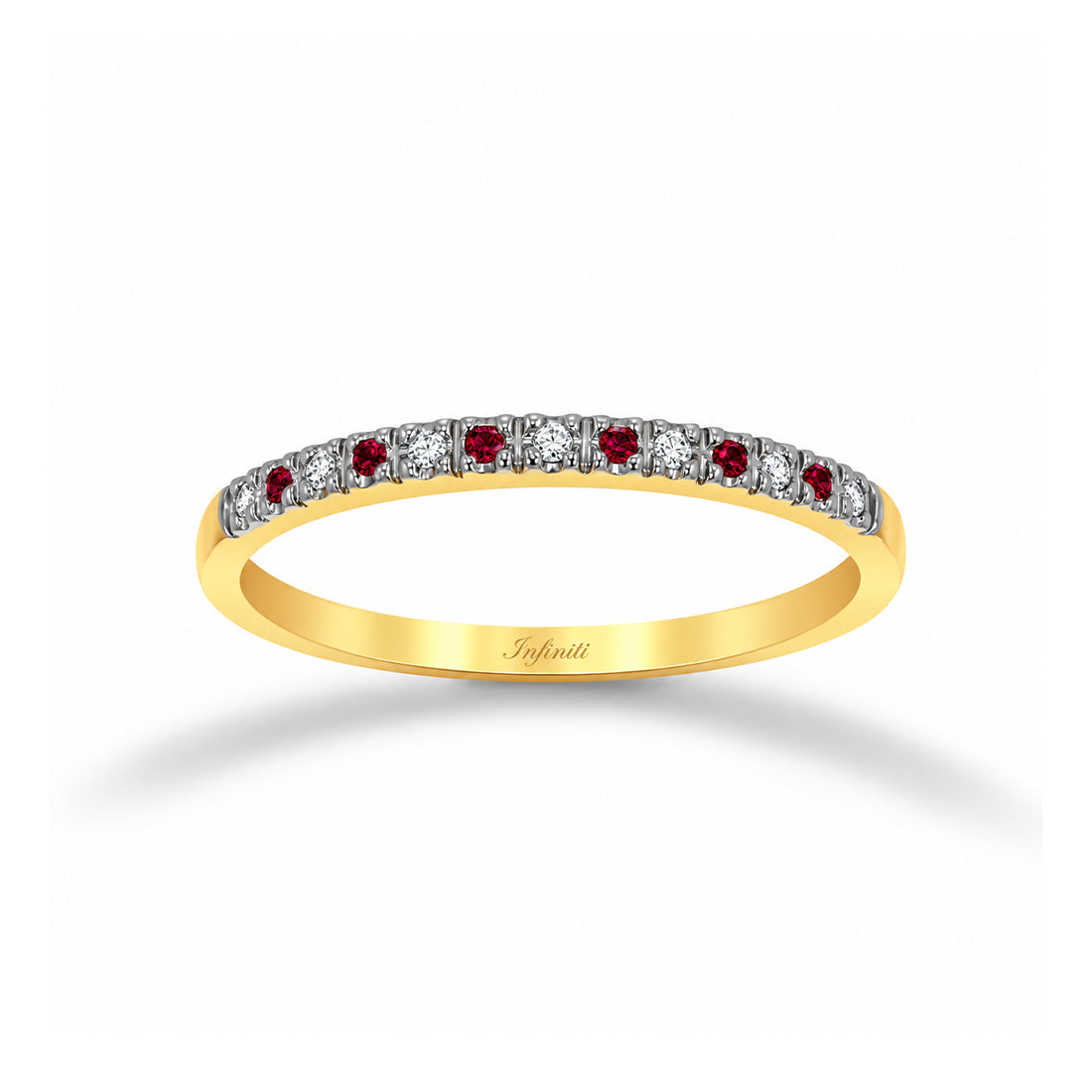 Churumbela Oro 10k - Pavé con Zirconias Rosas 1 mm