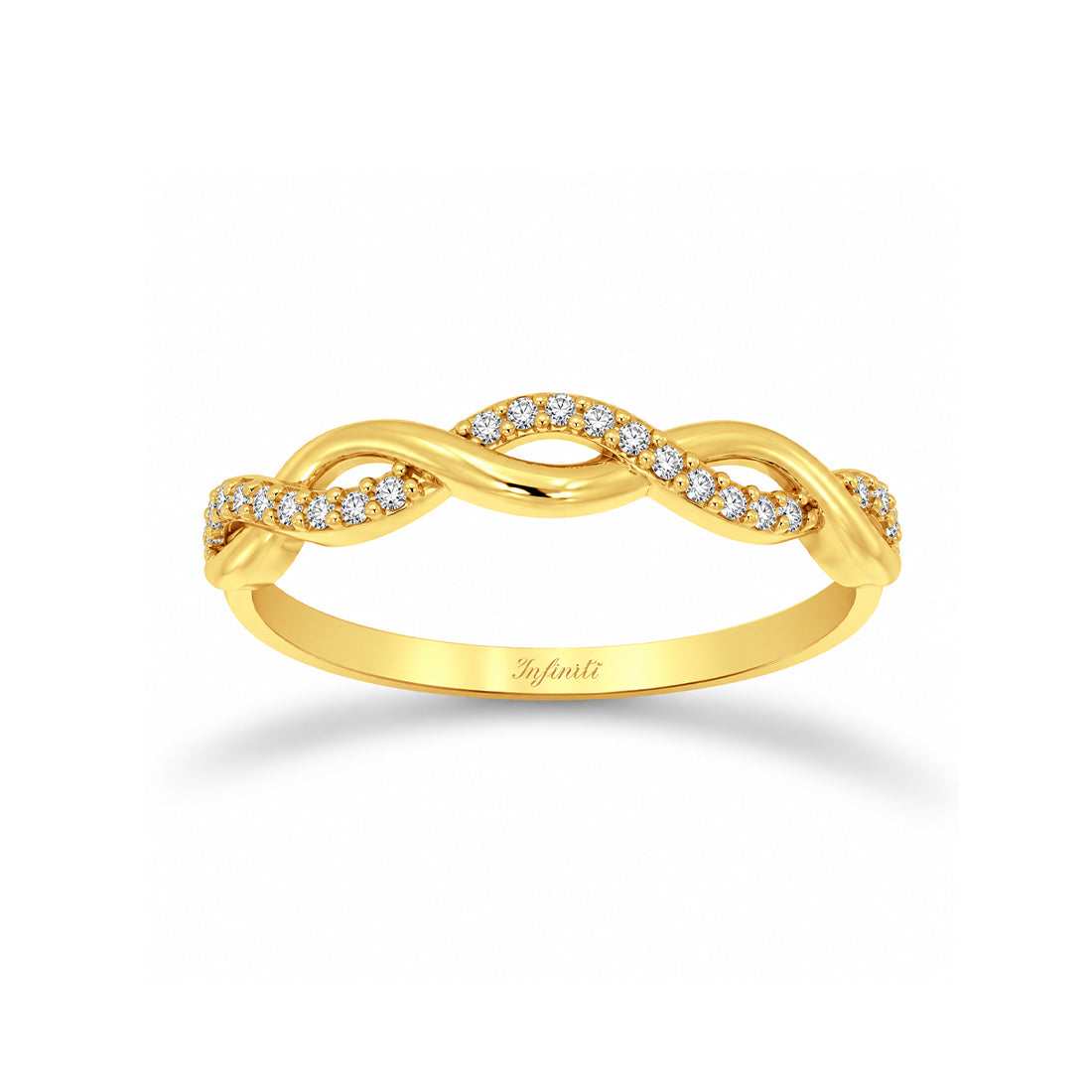 Churumbela Oro 10k - Trenzada con Zirconias de 1 mm