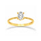 Anillo Oro 10k - Zirconia Oval