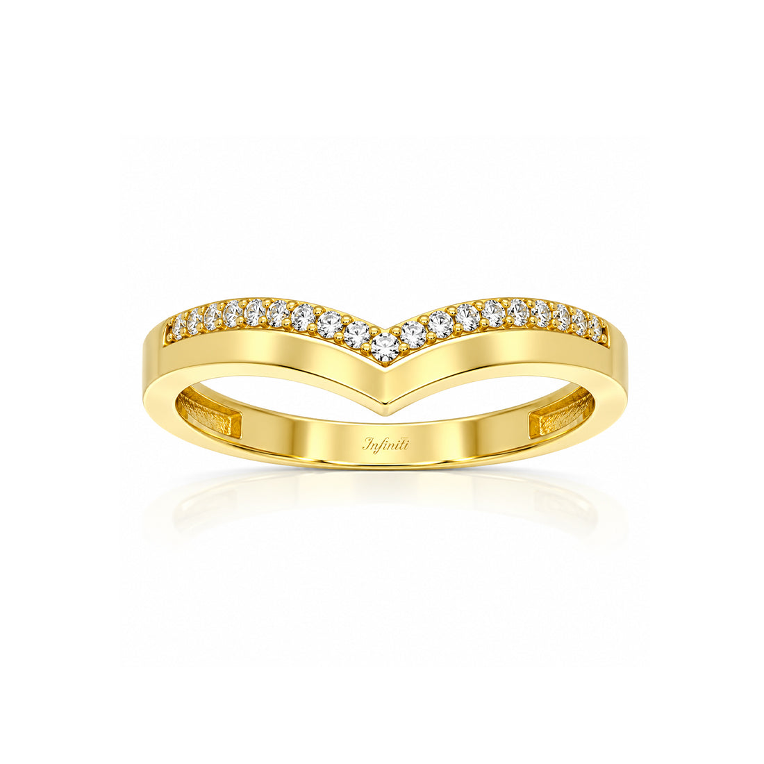 Churumbela Oro 10k - Forma V con Zirconias