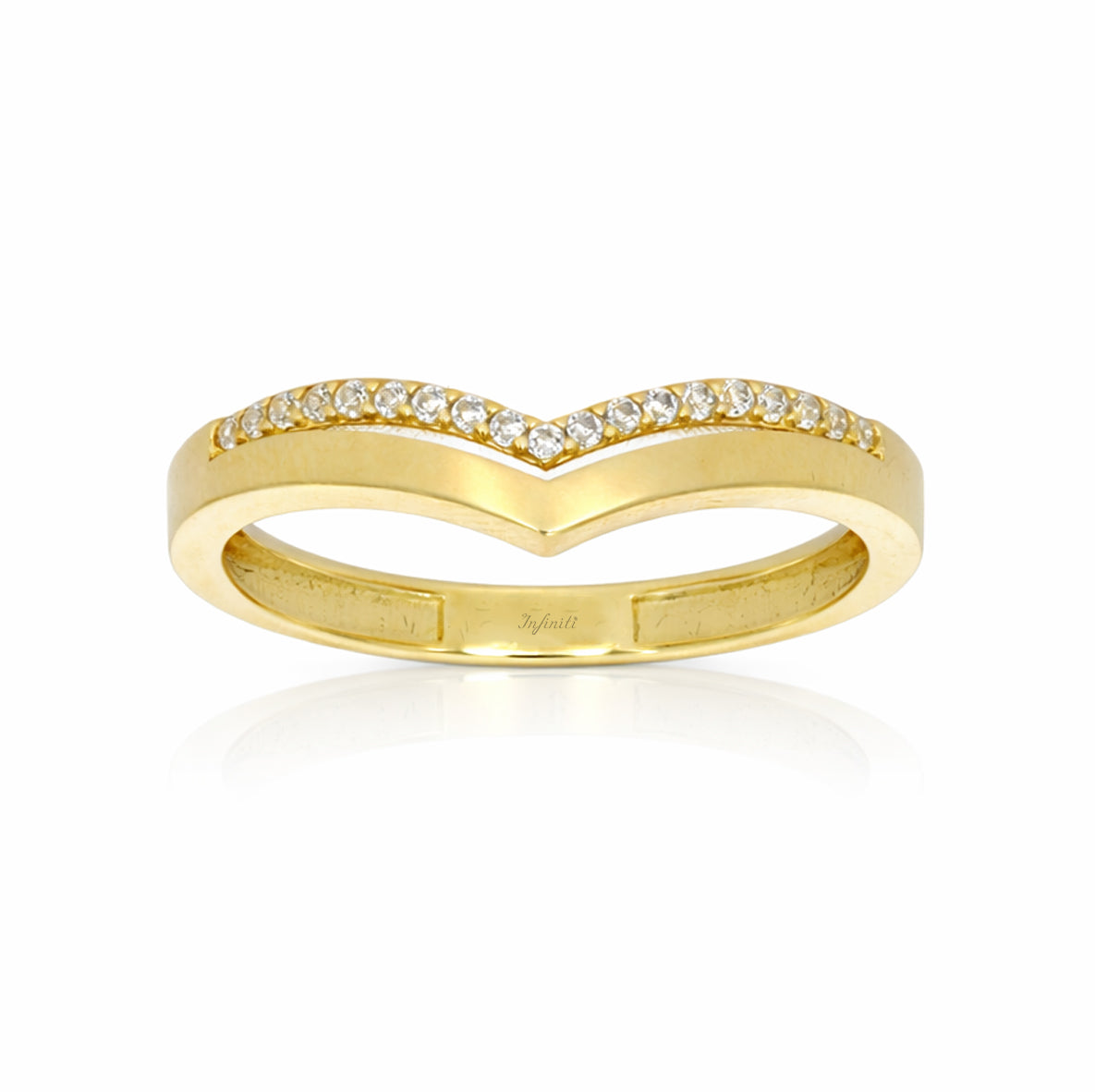 Churumbela Oro 10k - Forma V con Zirconias