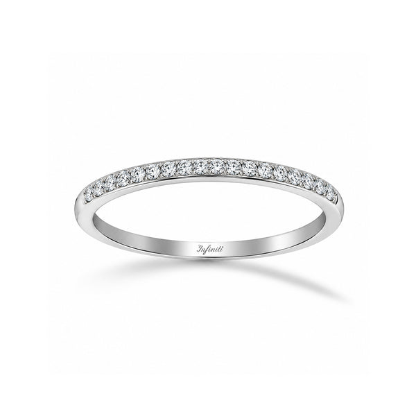 Churumbela Oro Blanco 14k - Diamante Natural 0.10 CTW