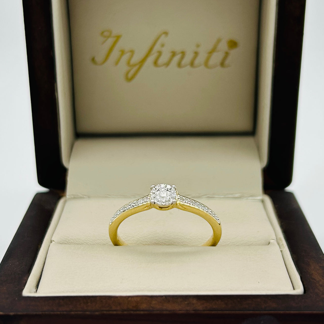 Anillo Oro 14k - Diamantes Naturales 0.12 CTW