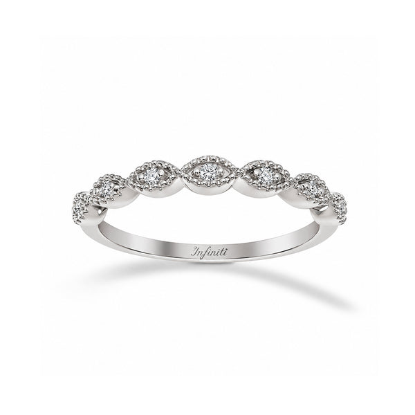 Churumbela Oro Blanco 14k - Diamante Natural 0.05 CTW