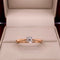 Anillo Oro Rosa 14k - Diamante Natural de 0.05 CT