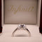Anillo Oro Blanco 14k - Halo Diamante Natural 0.35 CTW