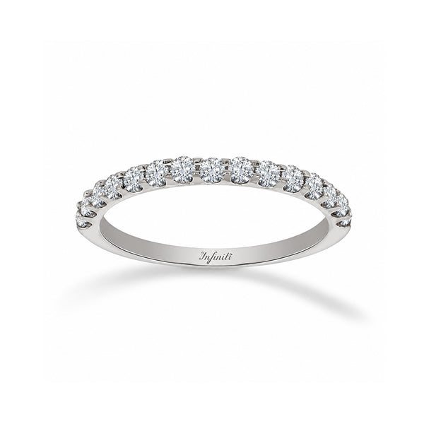 Churumbela Oro Blanco 14k- Pavé Diamante Natural de 0.45 CTW