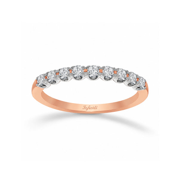 Churumbela Oro Rosa 14k - Pavé Diamantes de 45 Puntos Totales