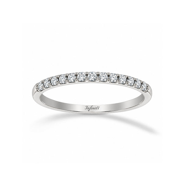Churumbela Oro Blanco 14k - Pavé Diamantes de 13 Puntos Totales