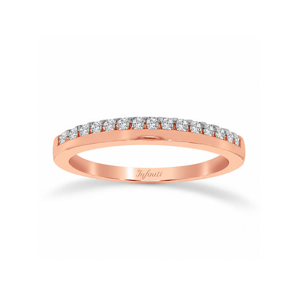 Churumbela Oro Rosa 14k - Pavé Diamante Natural de 0.19 CTW