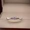 Anillo Oro Blanco 14k - Diamante Natural de Corazón 0.14 CT