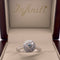 Anillo Oro Blanco 14k - Halo con Diamante Natural 0.48 CTW