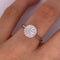 Anillo Oro Blanco 14k - Halo con Diamante Natural 0.48 CTW