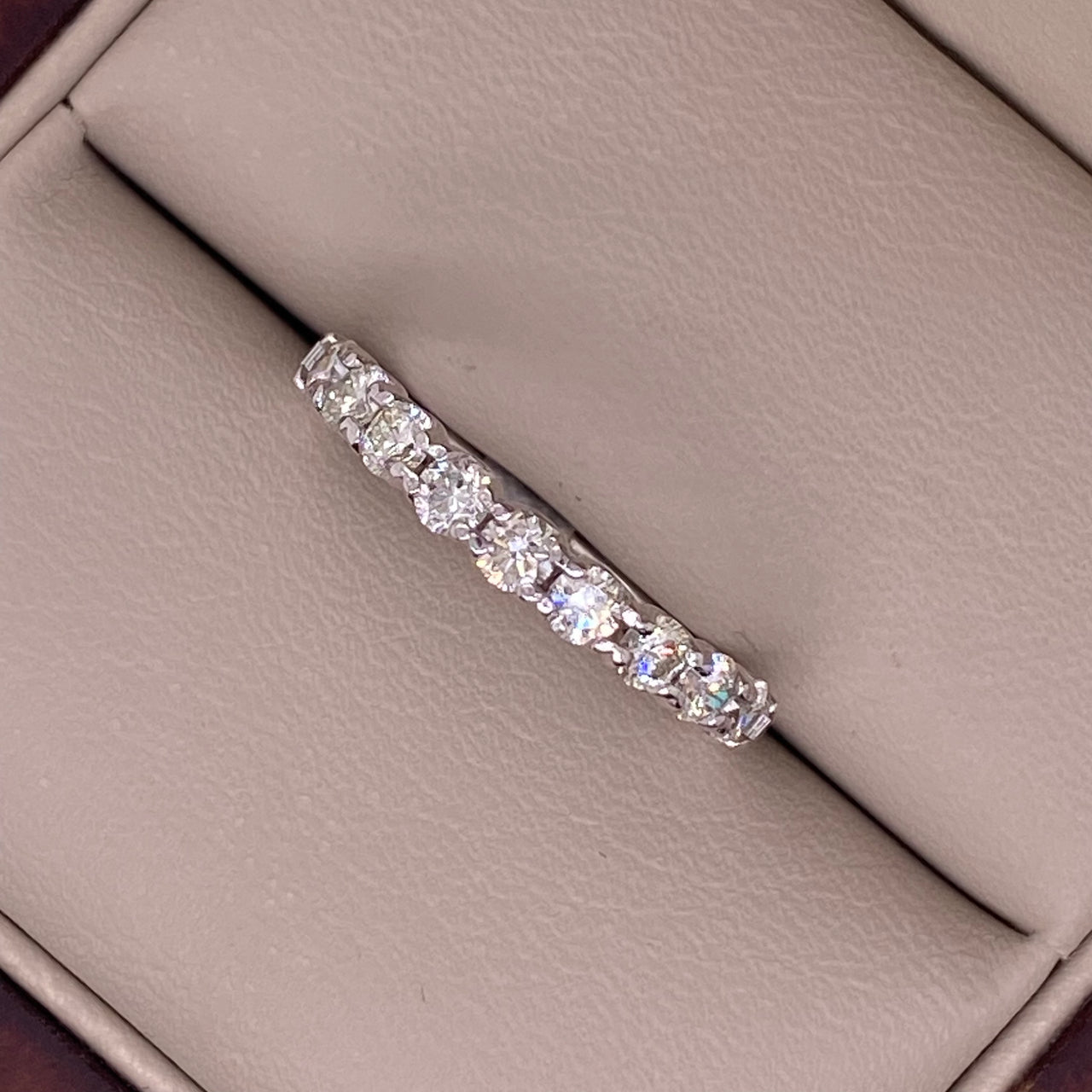 Churumbela Oro Blanco 14k - Pavé Diamante Natural de 0.54 CTW
