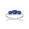 Churumbela Oro Blanco 14k - Zafiros y Diamantes 1.04 CT Totales