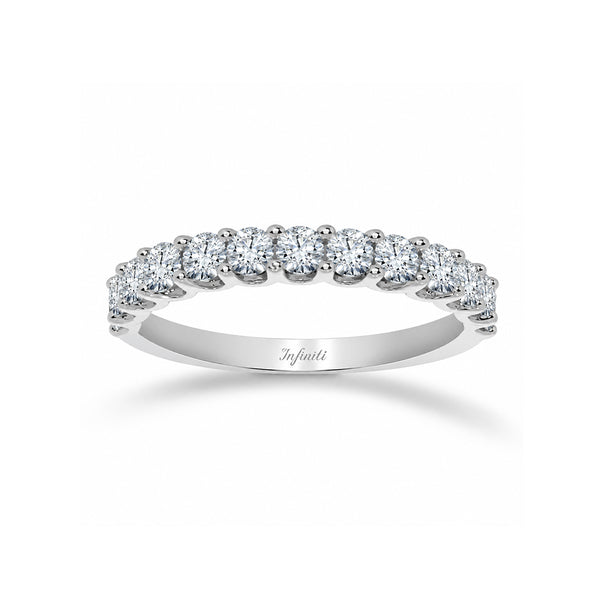 Churumbela Oro Blanco 14k - Forma U con 75 pts Totales