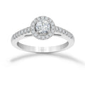 Anillo Oro Blanco 14k - Diamantes Natural de 0.50 CTW