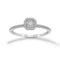 Anillo Oro Blanco 14k - Halo Diamantes con 8 Pts Totales
