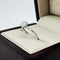 Anillo Oro Blanco 14k - Halo Diamante Natural con 0.08 CTW