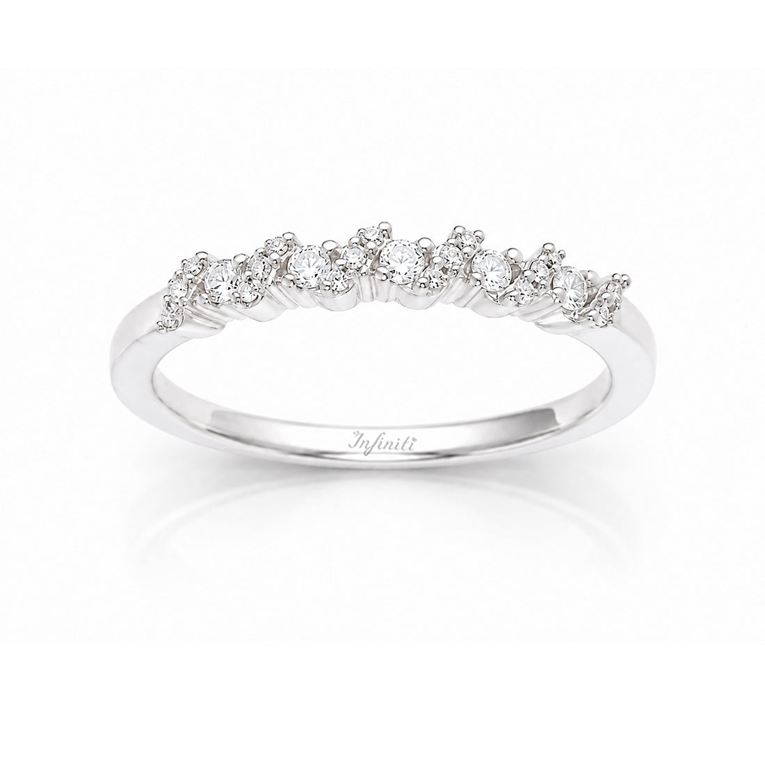 Churumbela Oro Blanco 14k - Diamantes Naturales 0.15 CTW