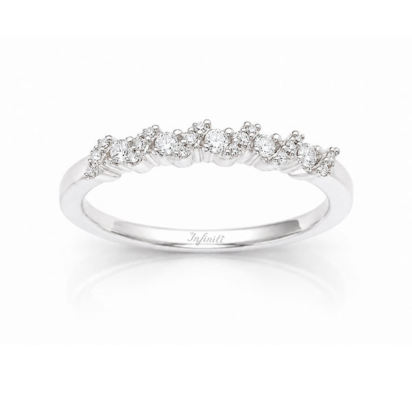 Churumbela Oro Blanco 14k - Diamantes Naturales 0.15 CTW