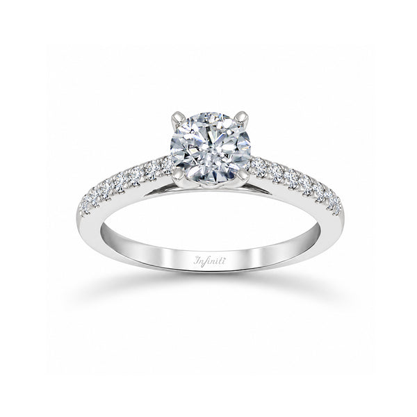 Anillo Oro Blanco 14k - 1.20 CTW Diamante de Laboratorio IGI