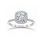 Anillo Oro Blanco 14k - Halo 1.35 CTW Diamante de Laboratorio IGI