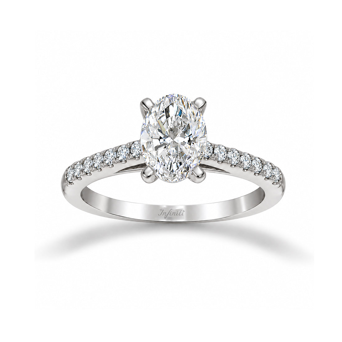Anillo Oro Blanco 14k - 1.20 CTW Diamante de Laboratorio IGI