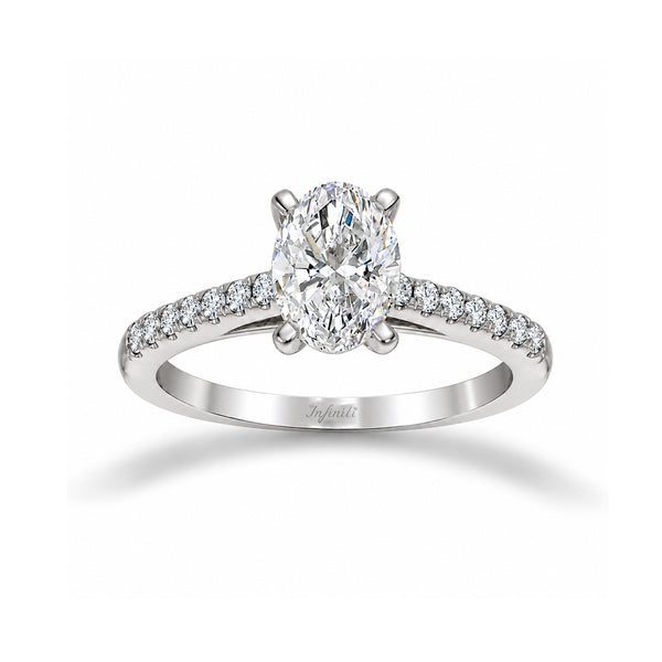 Anillo Oro Blanco 14k - 1.20 CTW Diamante de Laboratorio IGI