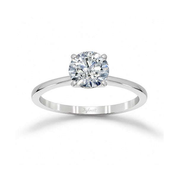 Anillo Oro Blanco 14k - 1.00 CT Diamante de Laboratorio IGI