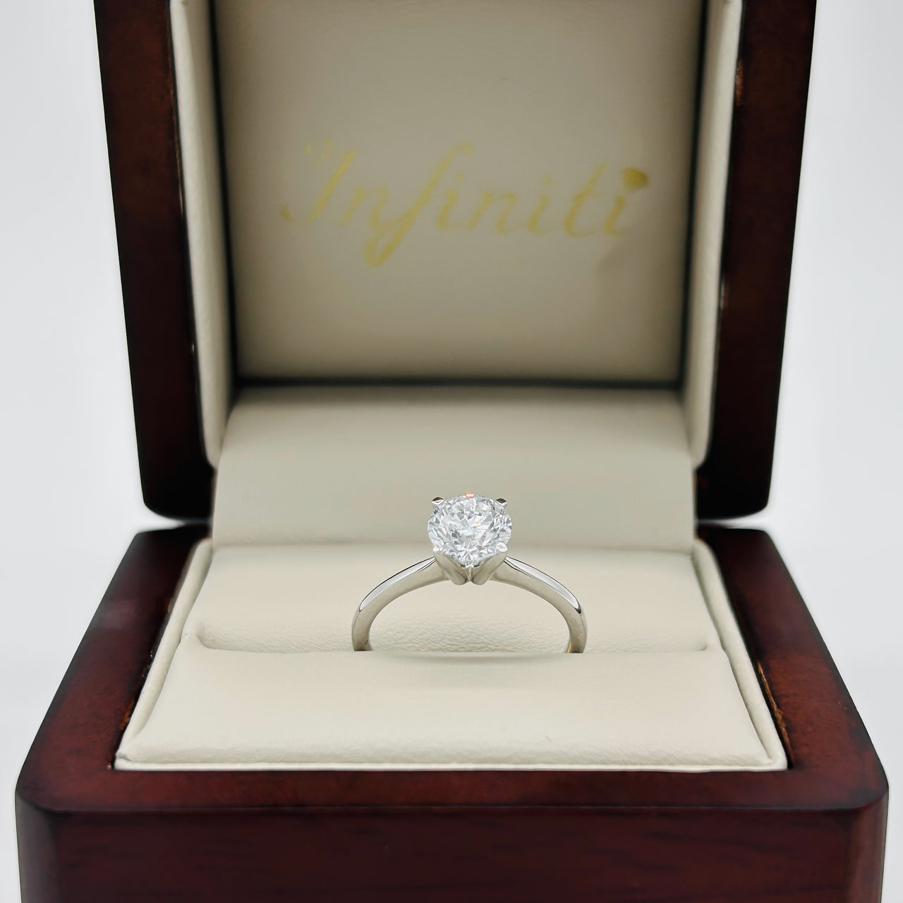 Anillo Oro Blanco 14k - 1.00 CT Diamante de Laboratorio IGI