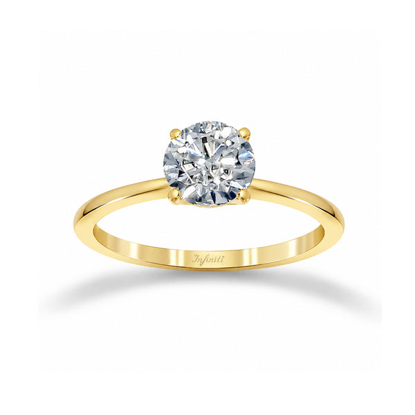 Anillo Oro 14k - 1.00 CT Diamante de Laboratorio IGI